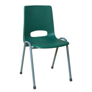 Plastová jídelní židle Pavlina Grey, zelená, tmavošedá konstrukce