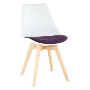 Bílo-fialová židle DAMARA
