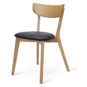 Designová židle Kian přírodní - černá