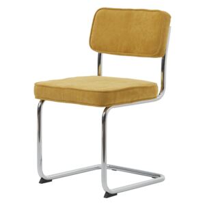 Designová konzolová židle Denise žlutá