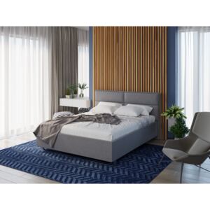 Ormatek Čalouněná postel Grace 140x200 v barvě šedá