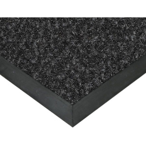 FLOMAT Černá textilní vstupní vnitřní čistící rohož Valeria - 200 x 150 x 0,9 cm