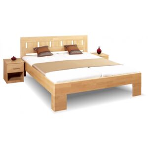 Dřevěná postel dvoulůžko z masivu LENA 1, 180x200, masiv buk