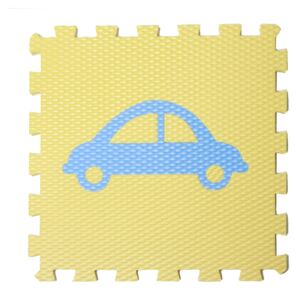 VYLEN Minideckfloor s autem Barevná kombinace: Tmavě žlutý se světle modrým autem