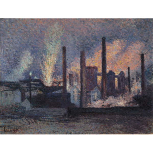 Obraz, Reprodukce - Study for Factories near Charleroi, 1897, Maximilien Luce
