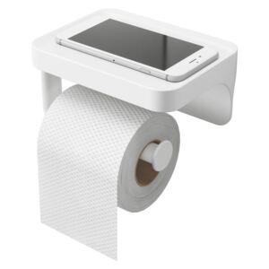 Samodržící držák na toaletní papír s poličkou Umbra Flex Sure-Lock Toilet Paper Holder | bílá