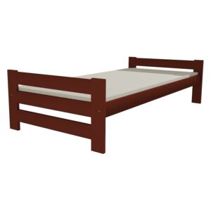Dřevěná postel VMK 6D 90x200 borovice masiv - hnědá