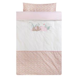 Nattou Povlečení na postel 100 x 140 a 40 x 60 cm IL růžové