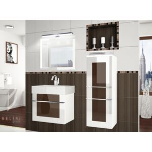 Moderní stylová koupelnová sestava s led osvětlením ELEGANZA 1PRO + zrcadlo ZDARMA 74