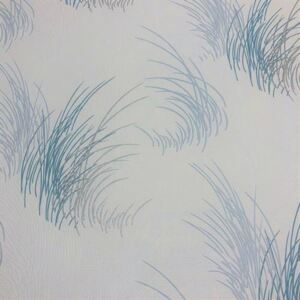 Vliesové tapety na zeď Natalia 10020-08, rozměr 10,05 m x 0,53 m, tráva modrá na bílém podkladu, Erismann