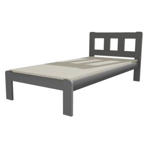 Dřevěná postel VMK 10A 90x200 borovice masiv - šedá