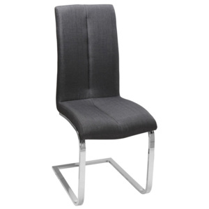Jídelní čalouněná židle v tmavě šedé látce KN363