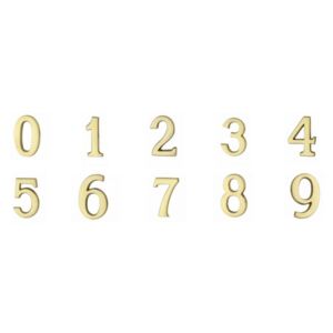 Číslice od 0 do 9 - samolepicí, 5 cm Hnědá Samolepicí číslice popisné a orientační