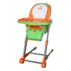 Dětská multifunkční jídelní židle Euro Baby - oranžová, zelená