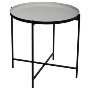 Kulatý kávový stolek, stolek na kávu, stolek do obývacího pokoje, stolek do pokoje, černý stolek, kovový stolek, moderní stolek