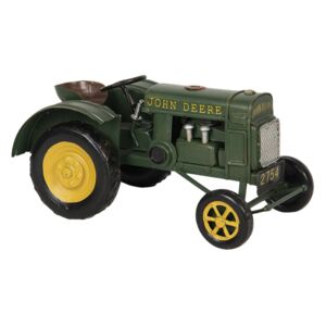 Retro zeleno žlutý kovový model traktoru John Deere - 18*9*9 cm