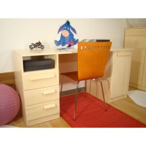 Dřevěný psací stůl z masivu oboustranný AMOS 150, psací stůl smrkový masiv ROALHOLZ