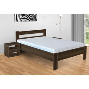 Nabytekmorava postel Sandra 200x160 cm matrace: bez matrace, Barva postele: ořech 729, Úložný prostor: bez úložného prostoru