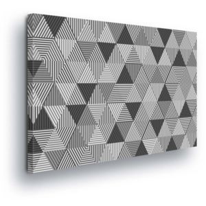 GLIX Obraz na plátně - Černo-šedé Trojúhelníky 100x75 cm