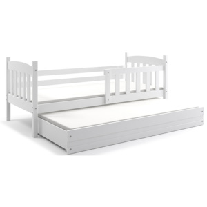 Dětská postel FLORENT 2 + matrace + rošt ZDARMA, 90x200, bílý, bílá
