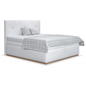 Čalouněná postel Dalia, s úložným prostorem, 180x200, bílá