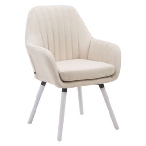 Jídelní židle s područkami Fiona textil, bílé nohy (Jídelní židle s područkami Fiona textil, bílé nohy, do 2 týdnů)