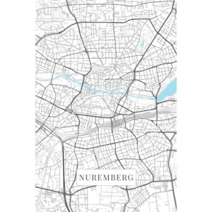 Mapa Nuremberg white