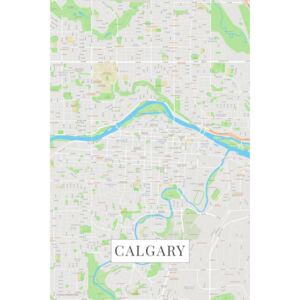 Mapa Calgary color