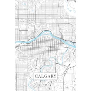 Mapa Calgary white