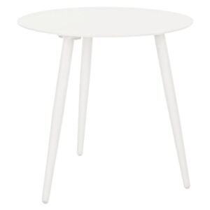Bílý kovový zahradní konferenční stolek Bizzotto Ridley 50 cm