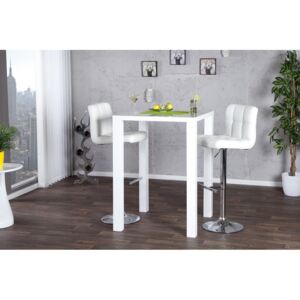 Barový stolek LUCENTE 80x80 bílý - MDF