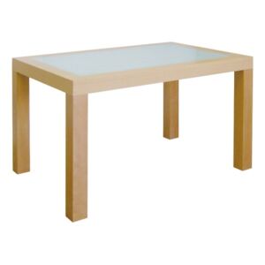 TREND nábytek Jídelní stůl NOE s mléčným sklem Rozměr: 80 x 120 cm, Odstín trend: B1 přírodní