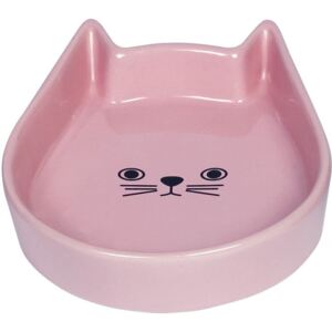 Nobby Kitty Face keramická miska pro kočku růžová 13x16x3cm