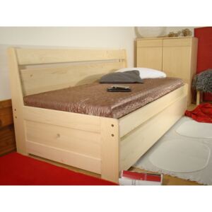 Rozkládací postel z masivu s opěrkou DUO SOFI N+N pro každodenní spaní