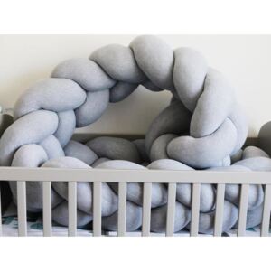 ELIS DESIGN Copový mantinel do postýlky - světle šedý rozměr: 360 cm