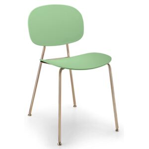 ŽIDLE, zelená, světle zelená, měděné barvy Abc - Jídelní židle