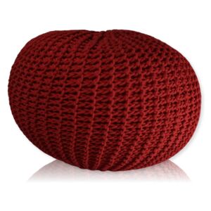 Primabag Pletený Puf Knitty Premium červená