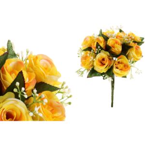 Růže, puget, brava žlutá. Květina umělá. KU4140