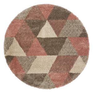 Růžovo-šedý koberec Think Rugs Royal Nomadic Trinagle, ø 160 cm