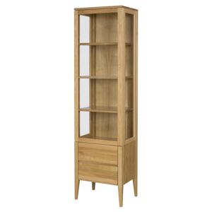 KW308 dřevěná skříň knihovna z dubu Drewmax (Kvalitní nábytek z dubového masivu)