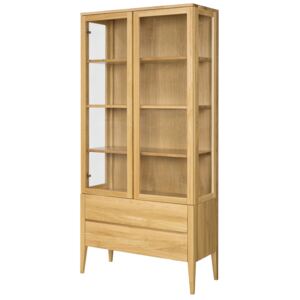 KW309 dřevěná skříň knihovna z dubu Drewmax (Kvalitní nábytek z dubového masivu)