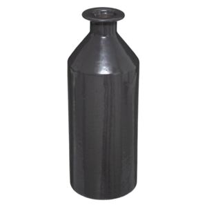 Černá kermická váza, 21,5 cm