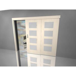 Posuvné dveře Posuvné dveře dvoukřídlé sklo dominants fineline krémový lamino 18mm