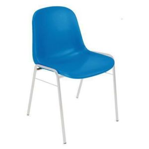 Plastová jídelní židle Manutan Shell, modrá