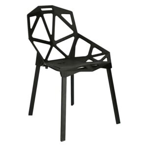 Culty Designová černá plastová židle One Chair