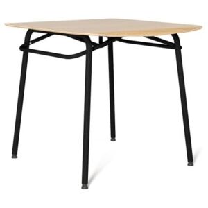 Černý dubový jídelní stůl Tabanda Troj 80x80 cm