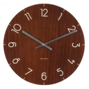 Stolní a nástěnné hodiny Glass dark wood 17 cm tmavé dřevo - Karlsson