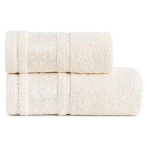 Bavlněný froté ručník s bordurou PAOLA 50x90 cm krémová 450 gr Mybesthome