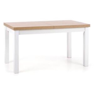 TIAGO stůl rozkládací 140-220/80 deska: dub SONOMA, nohy: bílé, 140-220 x 80 cm, bílá , buk