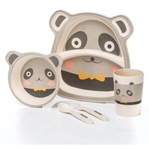 Dětská jídelní sada z bambusu - panda